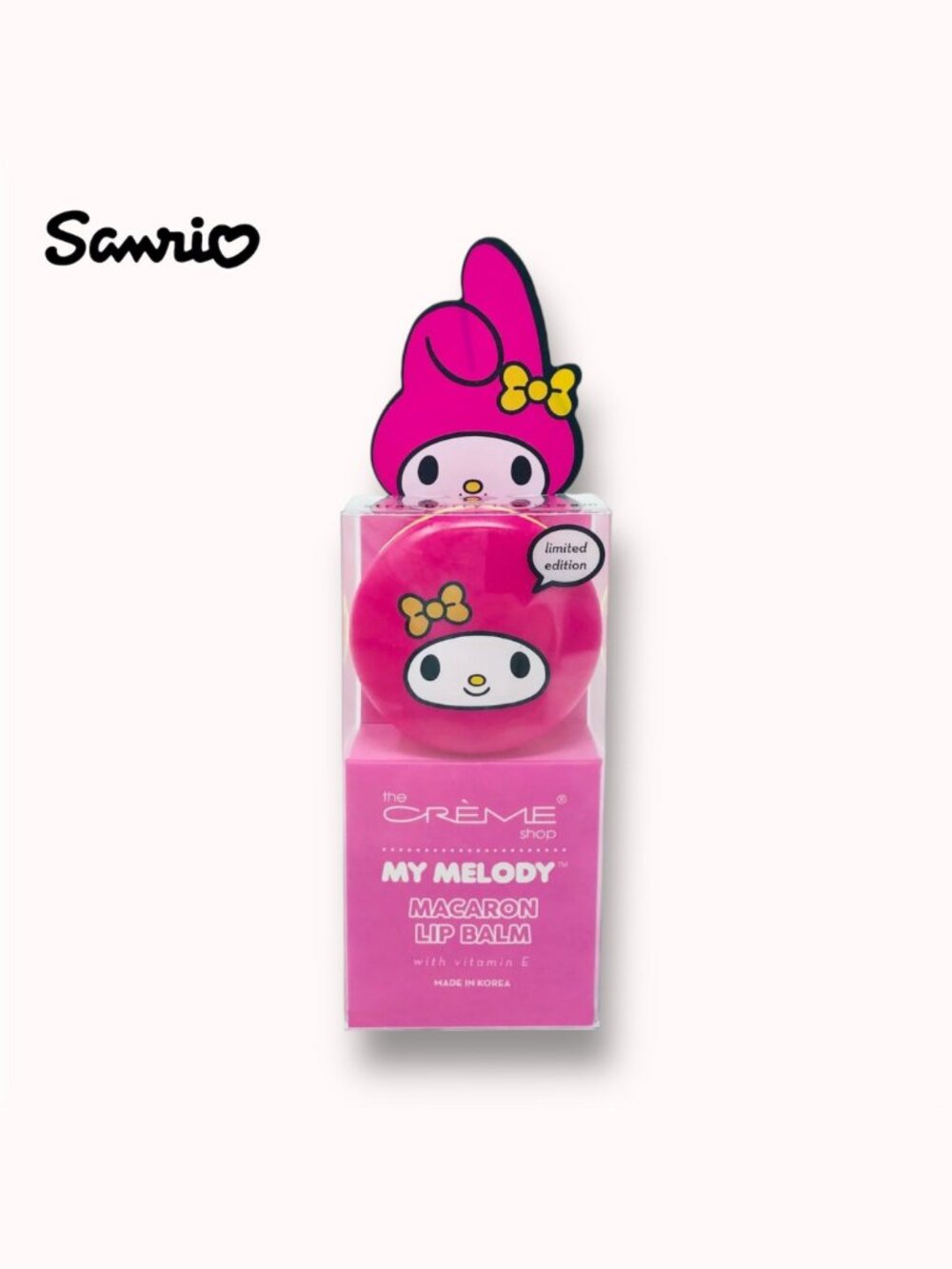 NEW The Creme Shop x Sanrio My Melody Macaron Lip Balm - Strawberry Ice Cream